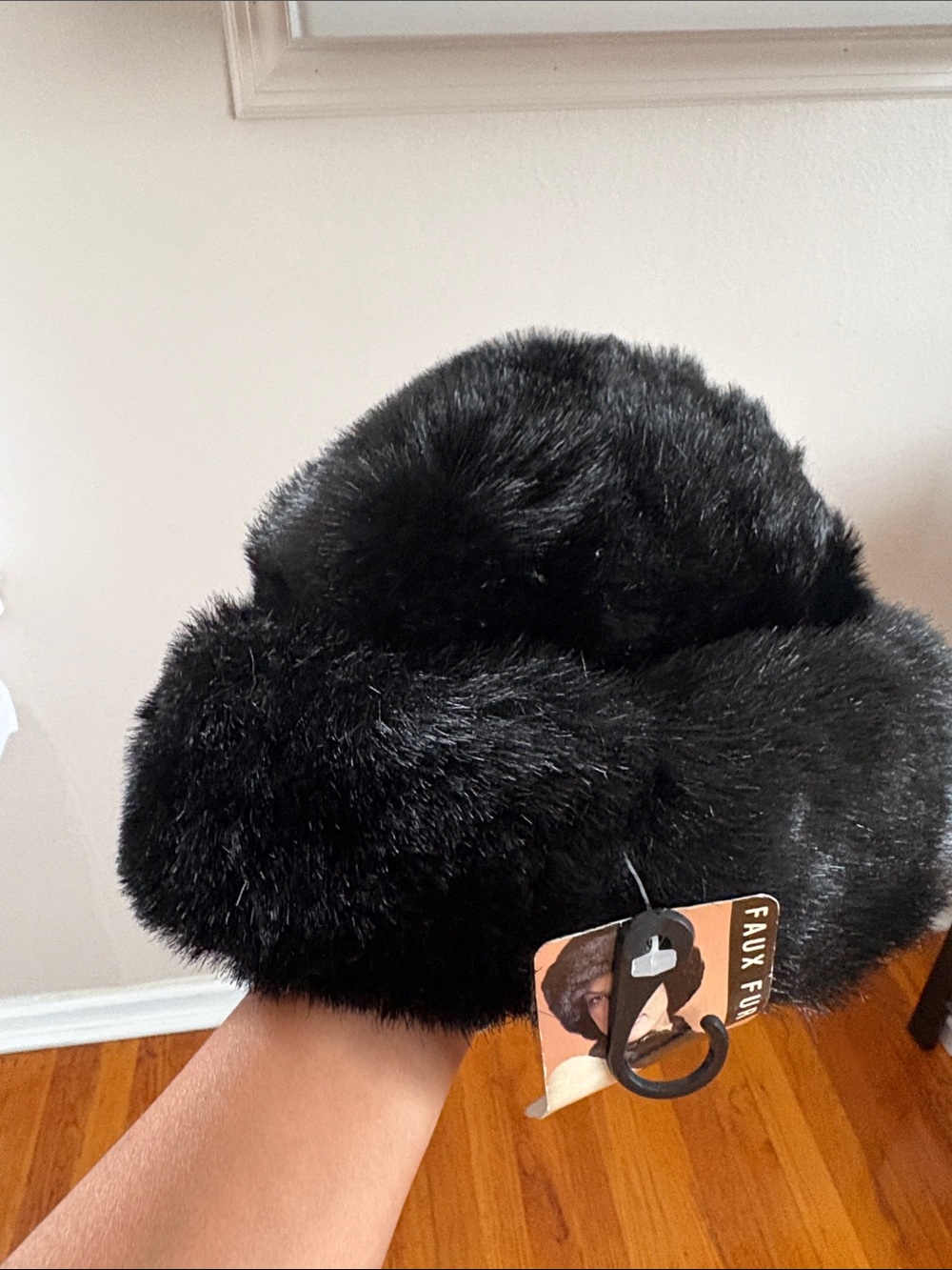 Black Faux Fur Winter Headband - Cozy Earwarmer